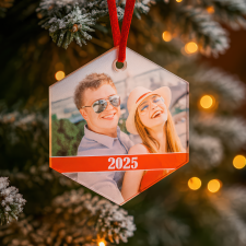 NagyAjándék Fényképes karácsonyfadísz, évszámmal karácsonyfadísz