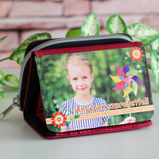 NagyAjándék Fényképes pénztárca, piros egyedi ajándék