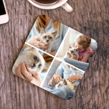 NagyAjándék Fényképes poháralátét 4 képpel egyedi ajándék