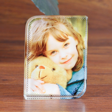 NagyAjándék Fotókristály 8x6cm, álló, kerekített egyedi ajándék