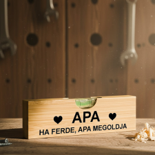 NagyAjándék „Ha ferde, apa megoldja” - vízmérték egyedi ajándék