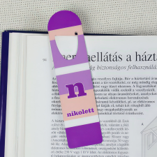 NagyAjándék Lila csíkos könyvjelző egyedi ajándék