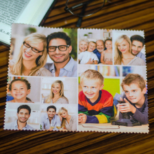 NagyAjándék Montázs szemüvegtörlő kendő, 15x18cm egyedi ajándék