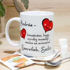 NagyAjándék Mosoly bögre egyedi ajándék