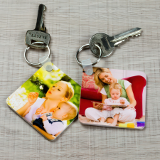 NagyAjándék Négyzet alakú fényképes kulcstartó kulcstartó