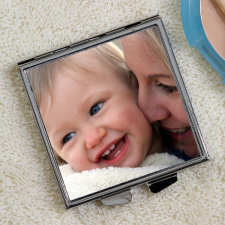 NagyAjándék Négyzet alakú fényképes sminktükör egyedi ajándék