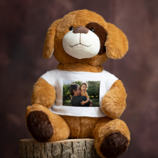 NagyAjándék Plüss kutya fényképes pólóban egyedi ajándék