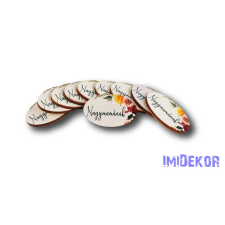 Nagymamának mini ovális 2,5x4cm - Jobbfelső virágos dekorációs kellék