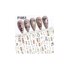Nail-Art Körömmatrica - F1051 szöveg körömdíszítő