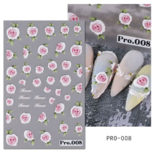 Nail-Art Körömmatrica - Pro.008 virág körömdíszítő