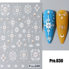 Nail-Art Körömmatrica - Pro.030 virág körömdíszítő
