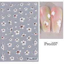 Nail-Art Körömmatrica - Pro.037 virág körömdíszítő