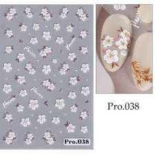 Nail-Art Körömmatrica - Pro.038 virág körömdíszítő