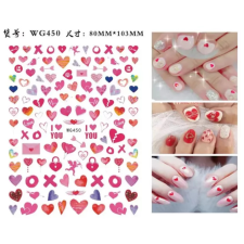 Nail-Art Körömmatrica - WG450 Love Valentin körömdíszítő