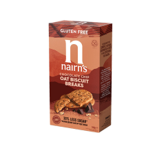  Nairns gluténmentes teljeskiőrlésű 56% rostdús zabkeksz csoki chips 160 g reform élelmiszer