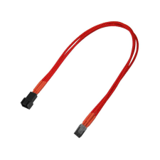 Nanoxia Kabel Nanoxia 3-Pin Verlängerung, 30 cm, Single, rot (NX3PV3ER) kábel és adapter