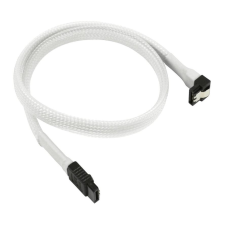 Nanoxia Kabel Nanoxia SATA 6Gb/s Kabel abgewinkelt 45 cm, weiß (NXS6G4W) kábel és adapter
