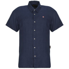NAPAPIJRI Rövid ujjú ingek G-LINEN Tengerész EU M