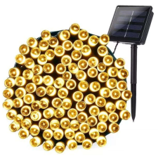 Napelem húr 300 led, 33 m, meleg fehér, távirányítóval karácsonyfa izzósor