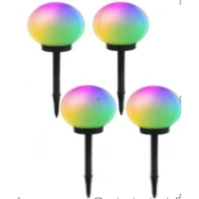 Napelemes kerti gömb lámpa RGB 10 cm 4 darab kültéri világítás