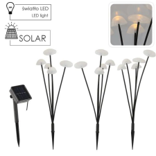  Napelemes kerti lámpa 43cm 15 led meleg fény kültéri világítás