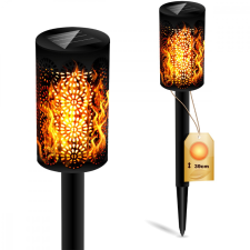 Napelemes kerti lámpa LED függő zseblámpa 39cm IP44 alkonyérzékelő kültéri világítás