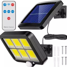 Napelemes kültéri led lámpa külső napelem panelekkel 120 led IP67 vízálló kültéri világítás