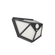 Napelemes lámpa alkonyat és mozgásérzékelővel, 100 LED, 50 W, Keltin K02025 kültéri világítás