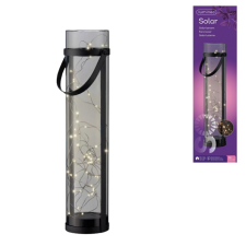  Napelemes lámpa LANTERN GREY 46 cm szürke kültéri világítás