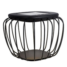  Napelemes LED asztali lámpa - 1W, meleg+hideg fehér, fekete kültéri világítás