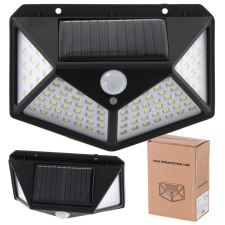 Napelemes mozgás- és szürkületérzékelő lámpa 100 LED kültéri világítás