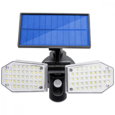  Napelemes reflektor lámpa 78x LED 15W 450lm Hideg mozgásérzékelő IP65 kültéri világítás