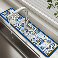 NapiKütyü Asztali edény szárító alátét, csempe mintás poliészter nedvszívó alátét konyhai eszköz