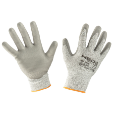 NapiKütyü NEO TOOLS Munkakesztyű, vágásbiztos kesztyű, PU bevonattal, 4X43D, 9