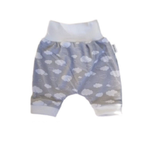  Napozó pocaknadrág - szürke/fehér felhők - 74/80 rugdalózó