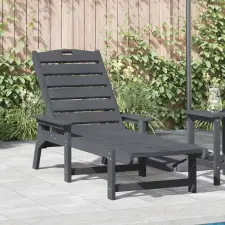  Napozó Világosszürke 195,5 x 53 x 98,5 cm HDPE kerti bútor