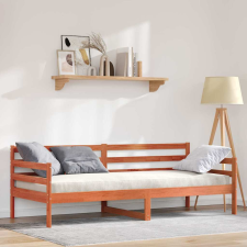  Nappali ágy fejtámlával Faggyú barna Tömör fenyőfa ágy és ágykellék