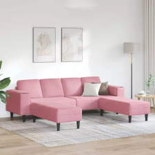  Nappali Kanapé 3 pcs Rózsaszín 250 x 188 x 76 cm bútor