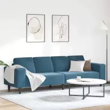  Nappali Kanapé Kék 250 x 77 x 76 cm bútor