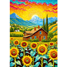 Napraforgó Ház Kirakós 1000 db puzzle, kirakós
