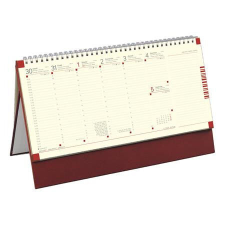  Naptár, asztali, álló, TOPTIMER, jegyzetblokkos, bordó naptár, kalendárium