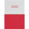  Naptár, tervező, A5, napi, DAYLINER "Contrast", fehér-piros