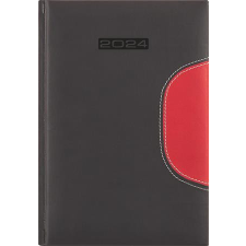  Naptár, tervező, B5, heti, DAYLINER "Memphis", fekete-piros naptár, kalendárium