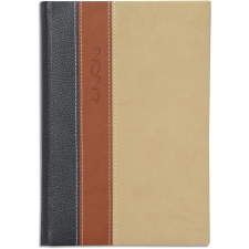  Naptár, tervező, B5, heti, TOPTIMER "Fashion", antracit-barna-bézs naptár, kalendárium