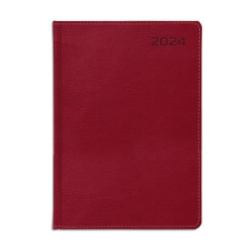  Naptár, tervező, B5, heti, TOPTIMER "Traditional", bordó naptár, kalendárium