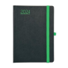  Naptár, tervező, B6, heti, TOPTIMER, "Nero", fekete-zöld