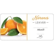  Narancs lekvár öntapadós műanyag alapú cimke 6 db/csomag dekorációs kellék
