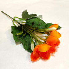  Narancs színű kicsi csokor, hossza kb. 18 cm dekorációs kellék