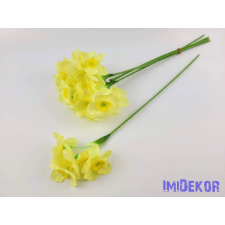 Nárcisz 3 fejes selyem szálas 46 cm - Halvány Sárga dekoráció