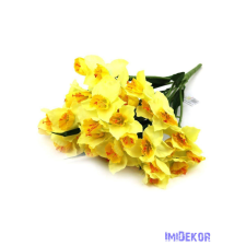  Nárcisz 9 ágú selyem csokor 48cm - Sárga dekorációs kellék